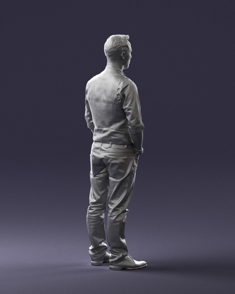 Man in a shirt and vest 0203 3D model_16