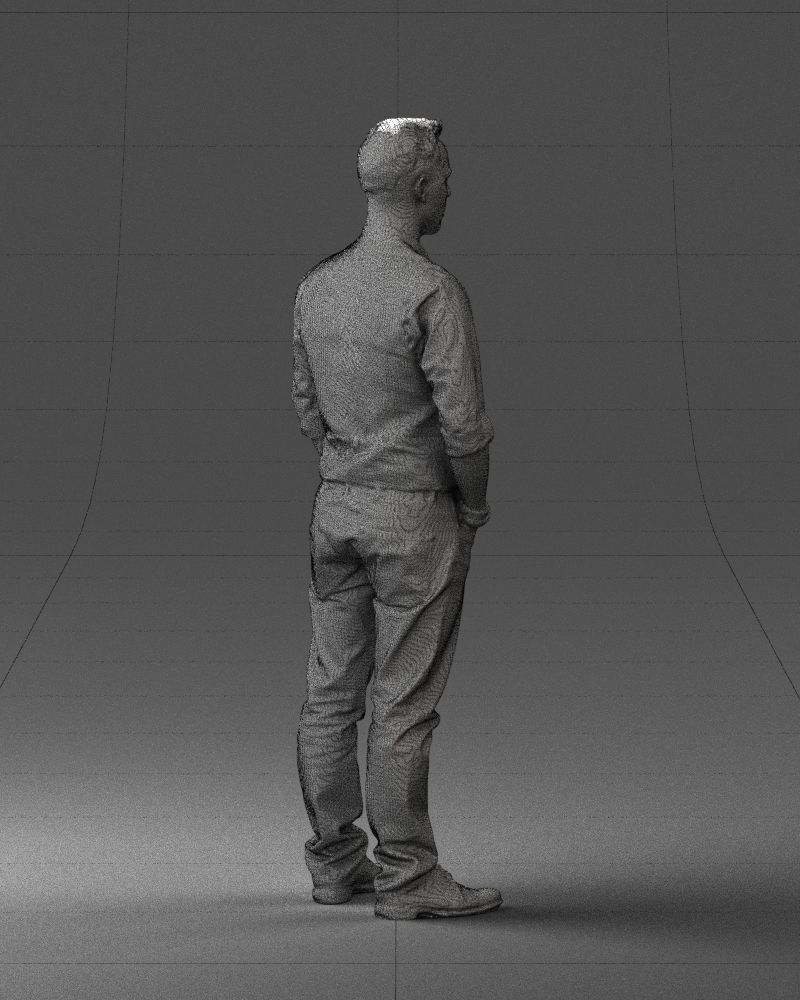Man in a shirt and vest 0203 3D model_17