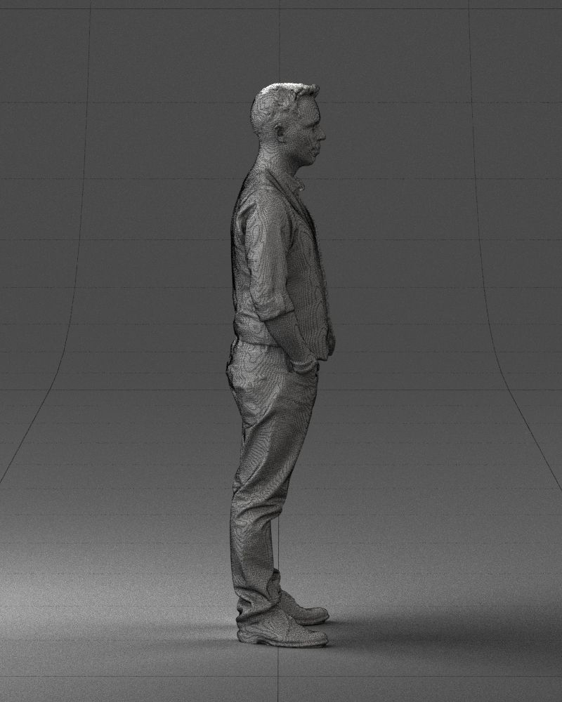 Man in a shirt and vest 0203 3D model_14