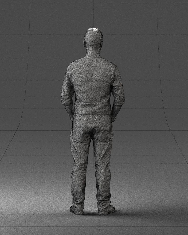 Man in a shirt and vest 0203 3D model_20