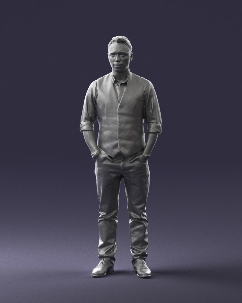 Man in a shirt and vest 0203 3D model_37