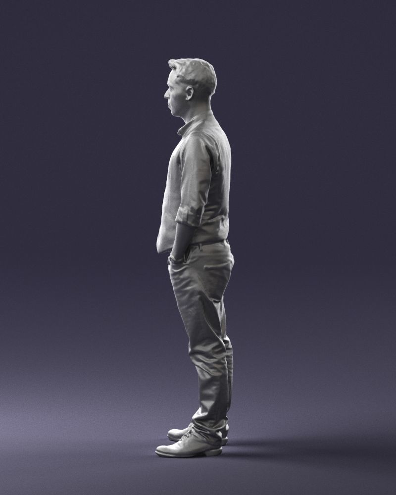 Man in a shirt and vest 0203 3D model_25