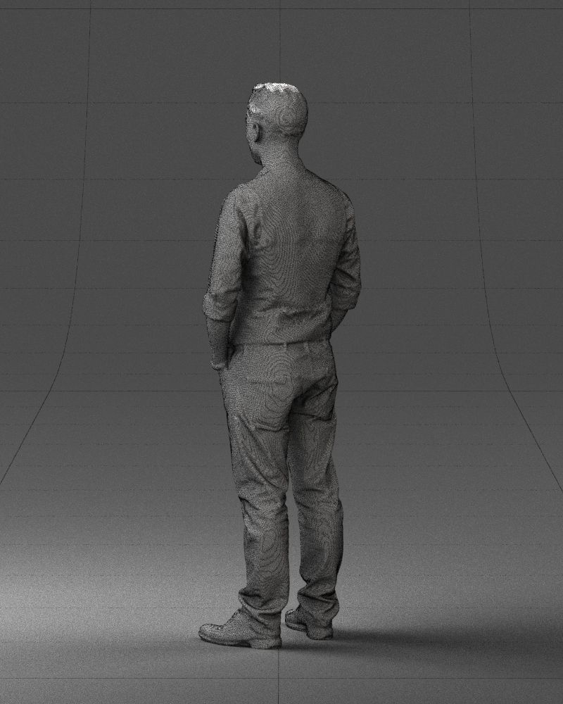 Man in a shirt and vest 0203 3D model_23