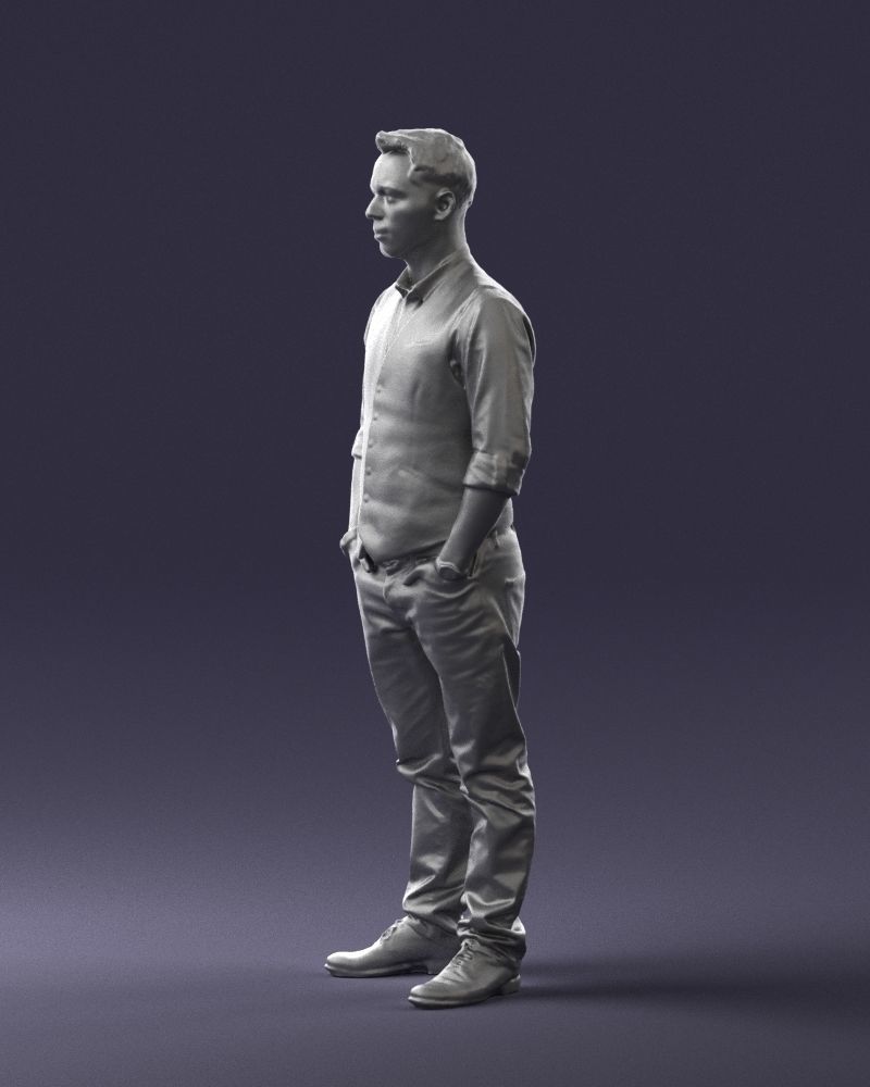 Man in a shirt and vest 0203 3D model_28