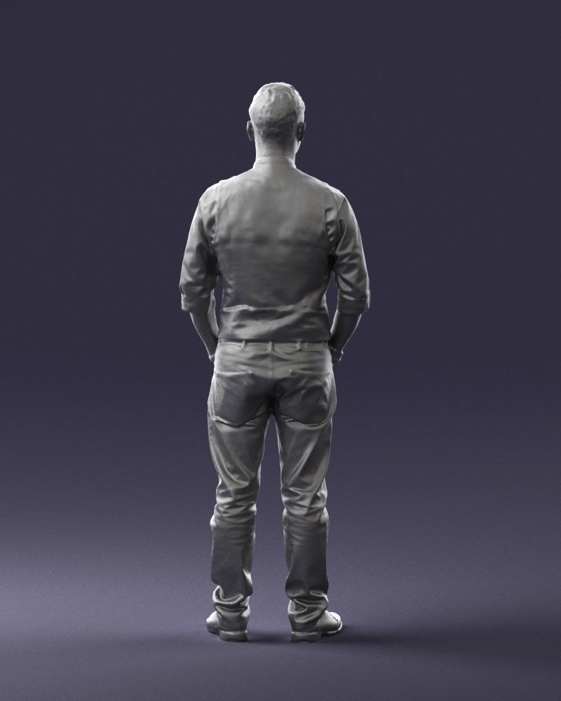 Man in a shirt and vest 0203 3D model_19