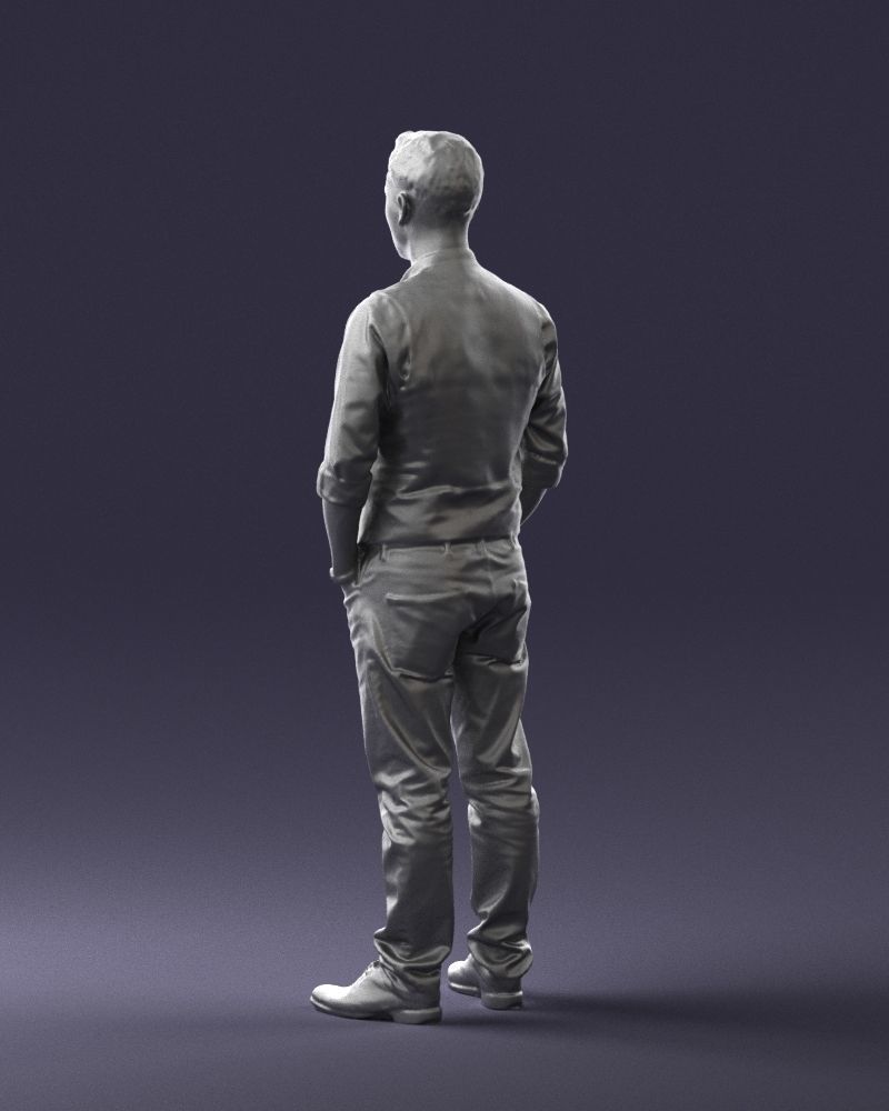 Man in a shirt and vest 0203 3D model_22
