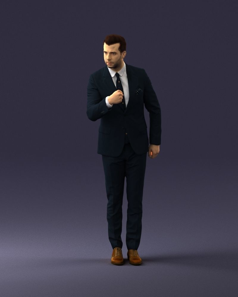 Man in a business suit 0213 3D Print Ready 3D print model_30
