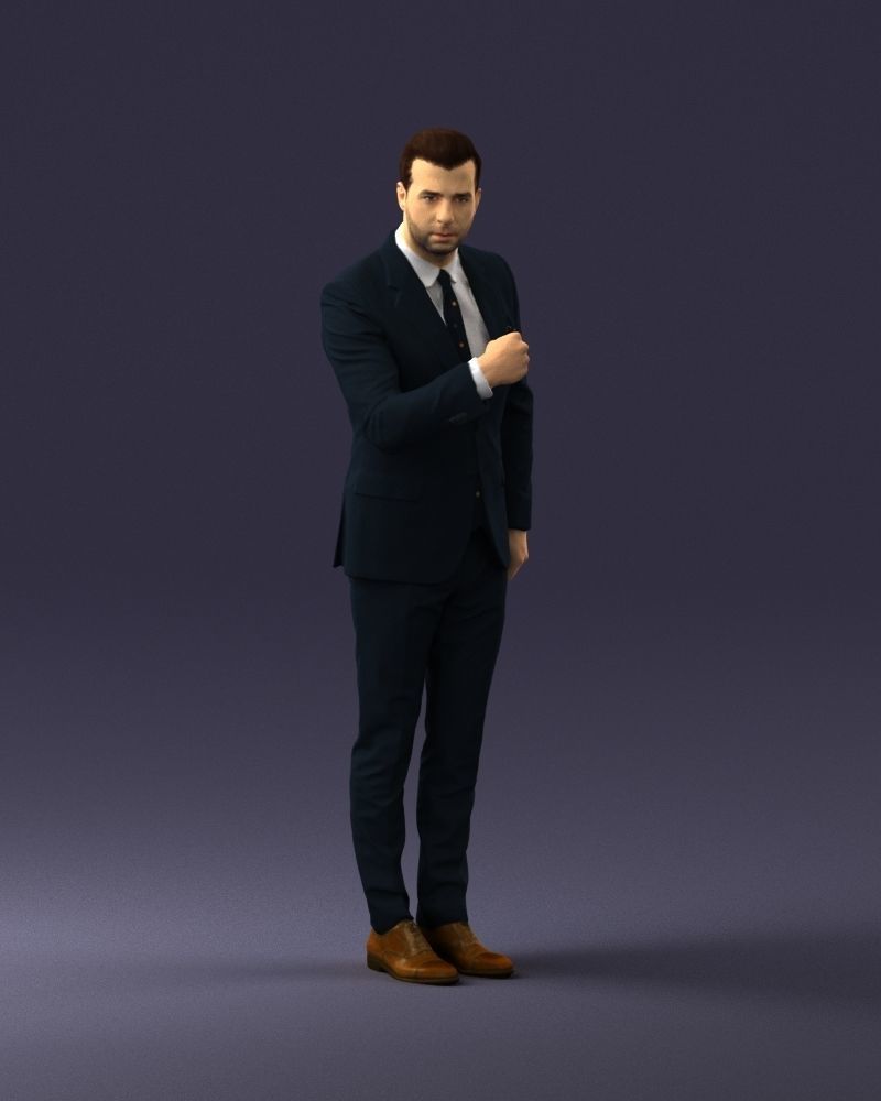 Man in a business suit 0213 3D Print Ready 3D print model_3