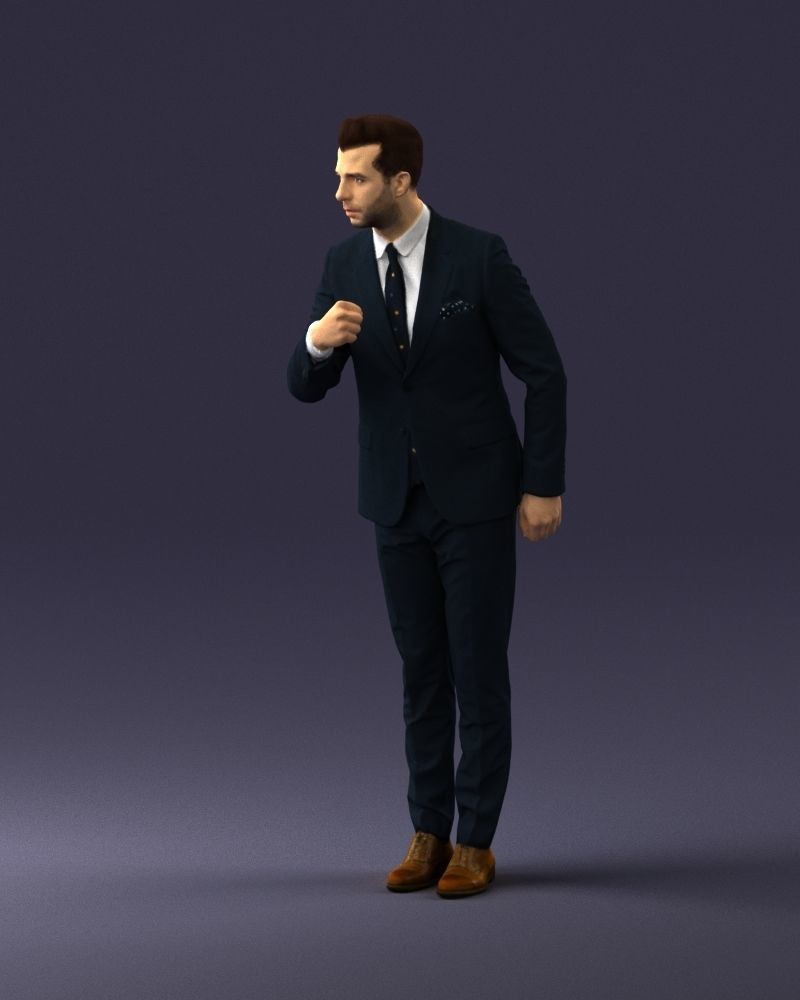 Man in a business suit 0213 3D Print Ready 3D print model_27