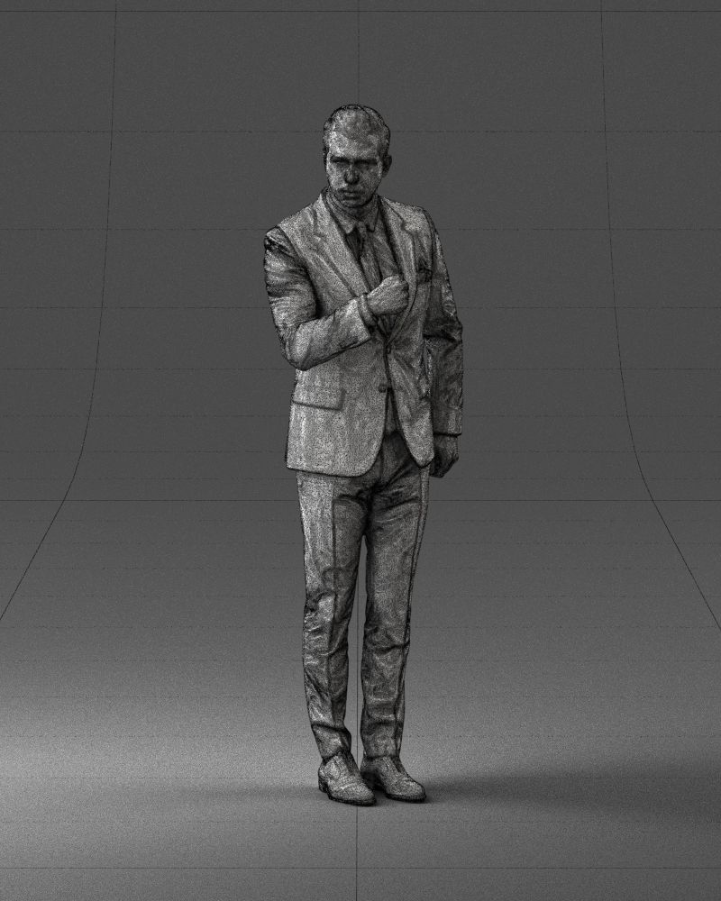 Man in a business suit 0213 3D Print Ready 3D print model_35