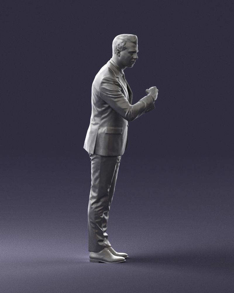 Man in a business suit 0213 3D Print Ready 3D print model_10