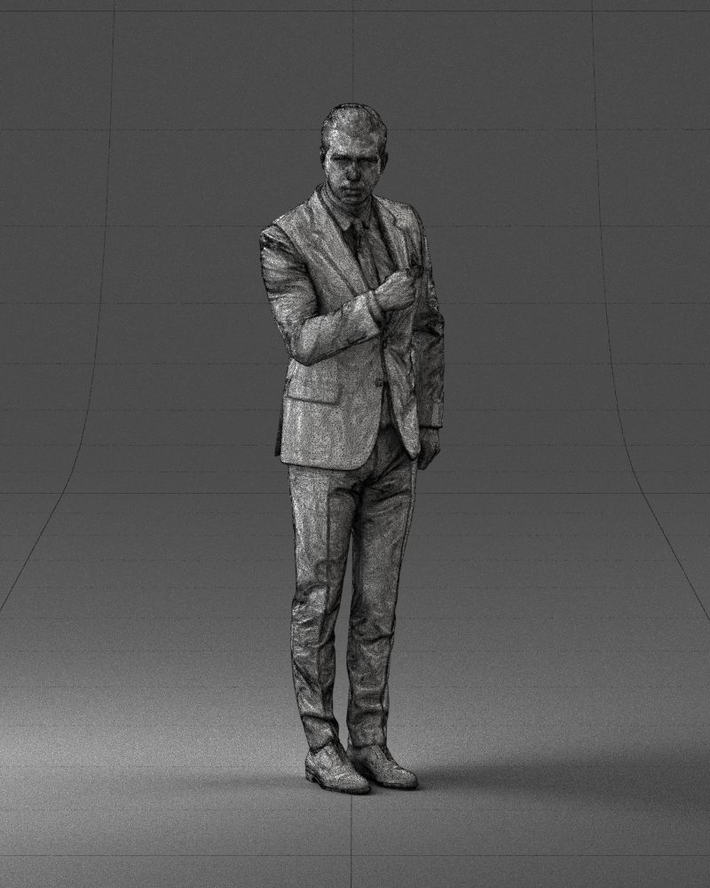 Man in a business suit 0213 3D Print Ready 3D print model_38