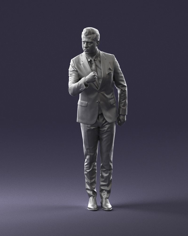 Man in a business suit 0213 3D Print Ready 3D print model_31