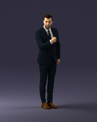 Man in a business suit 0213 3D Print Ready 3D print model