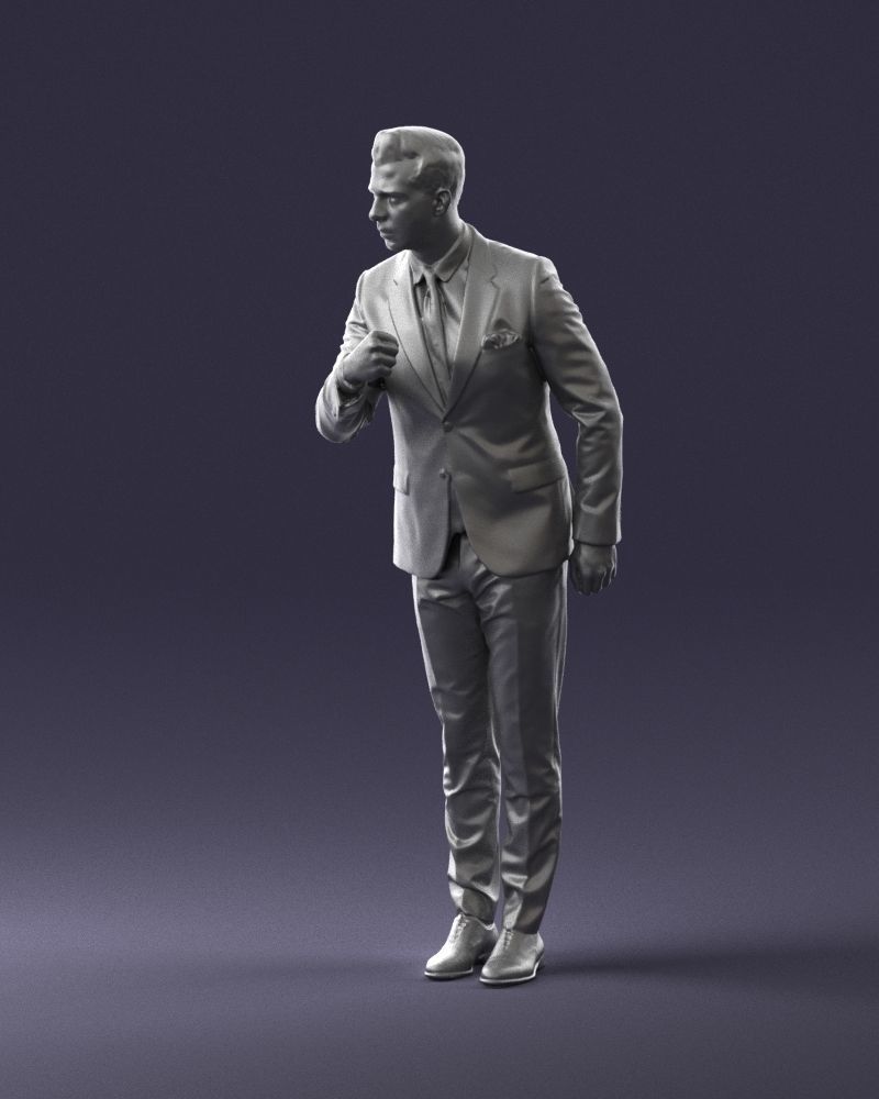 Man in a business suit 0213 3D Print Ready 3D print model_28