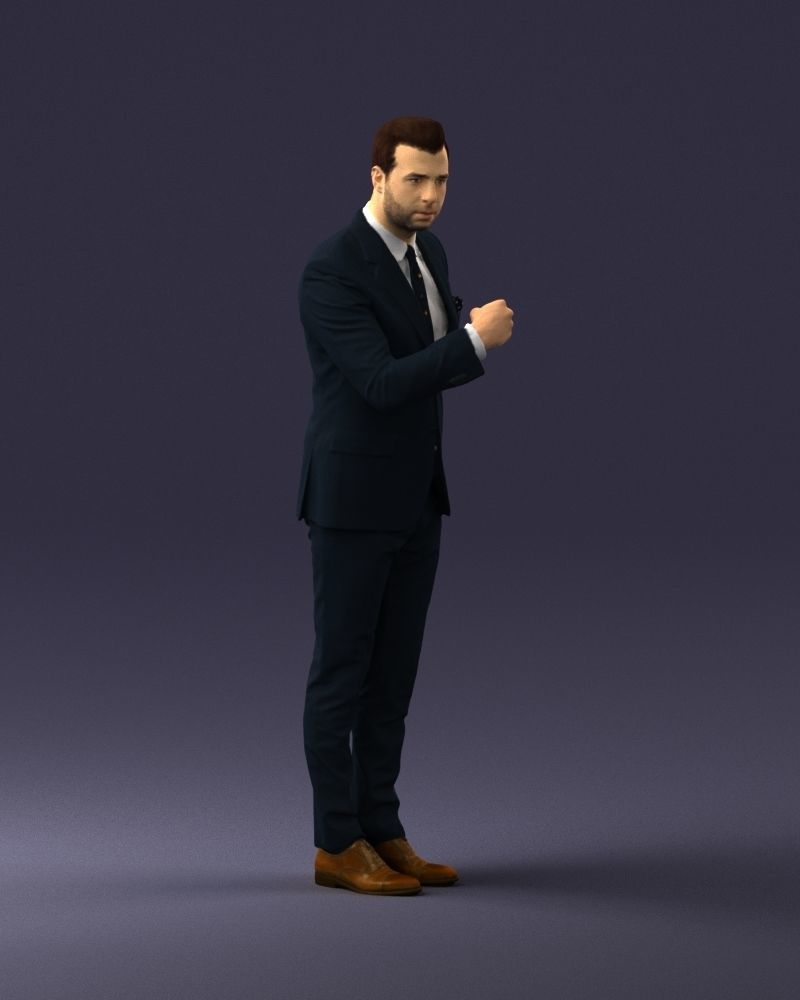 Man in a business suit 0213 3D Print Ready 3D print model_6