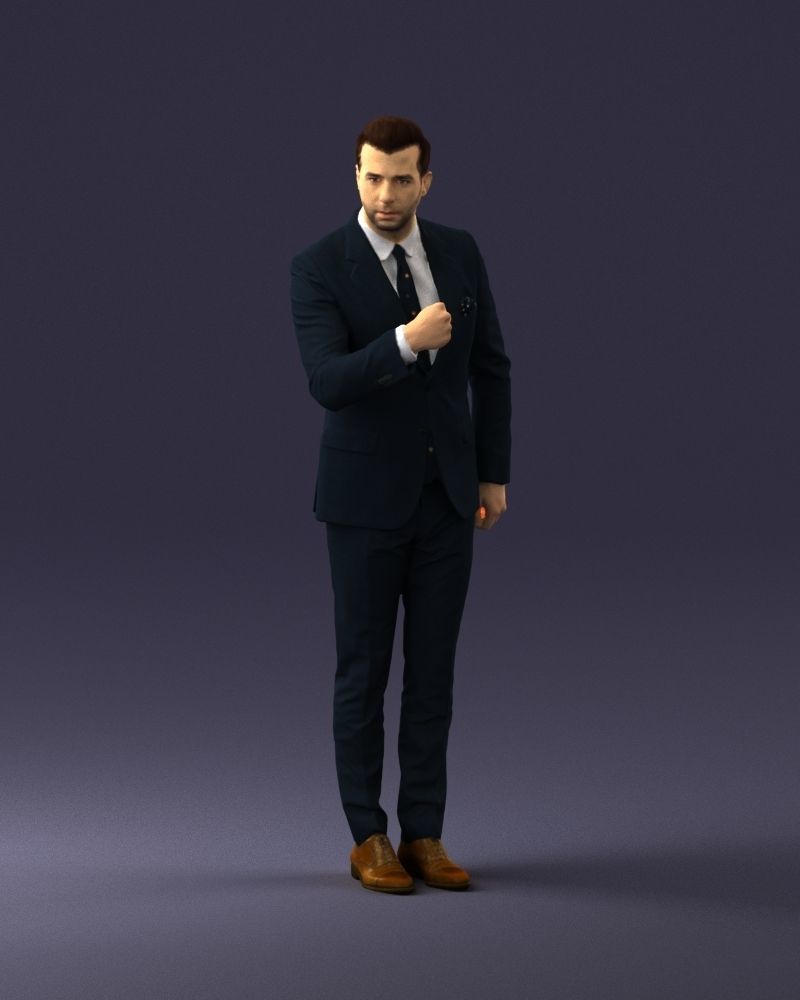 Man in a business suit 0213 3D Print Ready 3D print model_33
