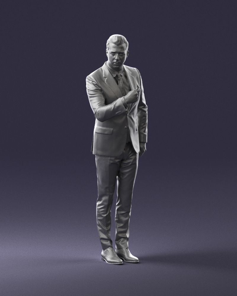 Man in a business suit 0213 3D Print Ready 3D print model_37
