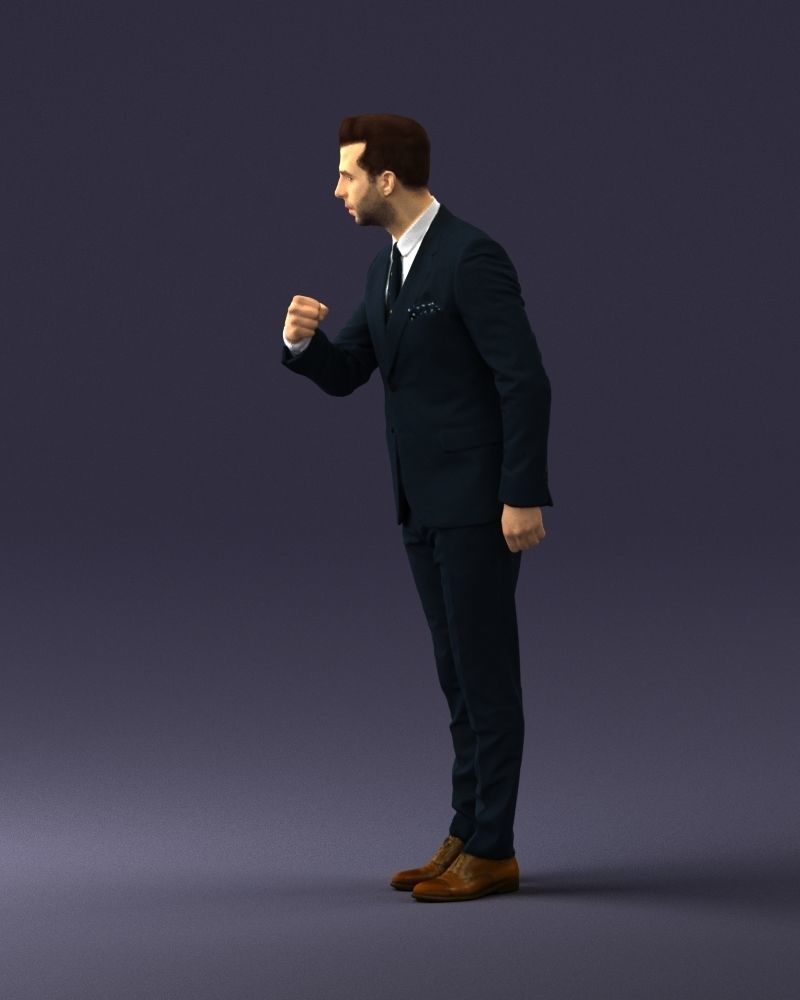 Man in a business suit 0213 3D Print Ready 3D print model_24