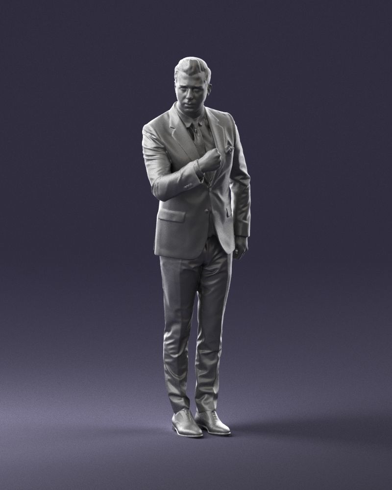 Man in a business suit 0213 3D Print Ready 3D print model_34