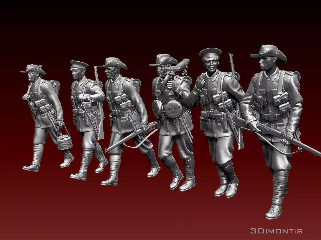 Australia soldiers ww1 3D print model_0