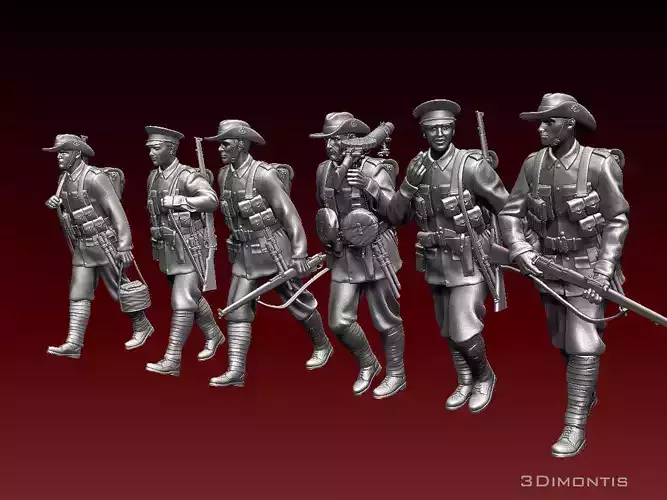 Australia soldiers ww1 3D print model