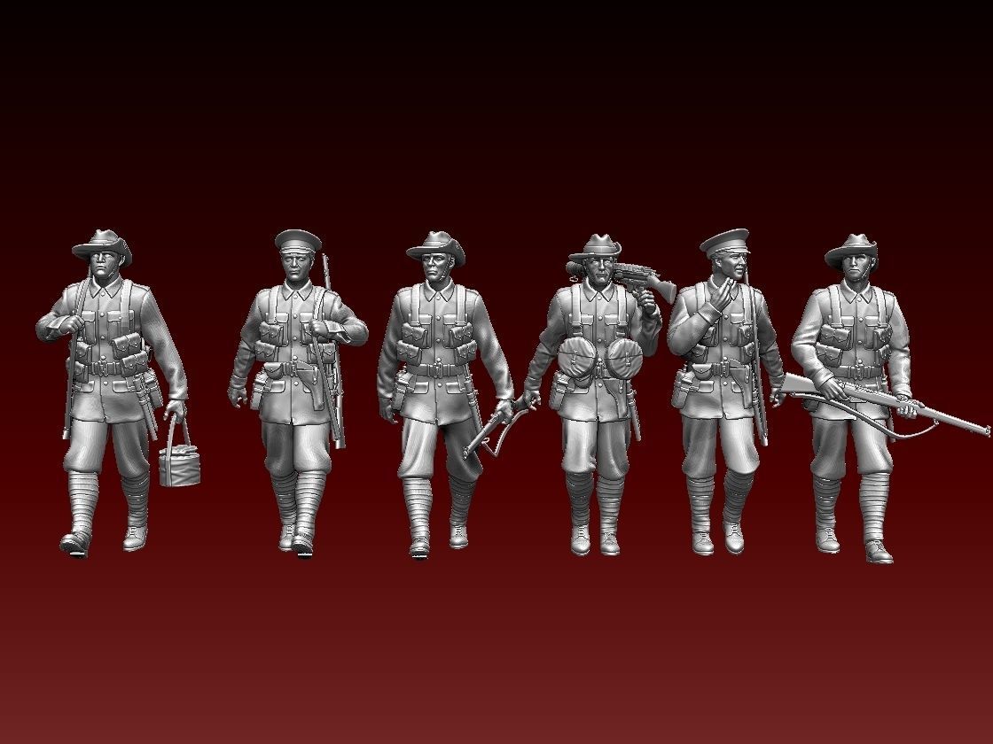 Australia soldiers ww1 3D print model_17
