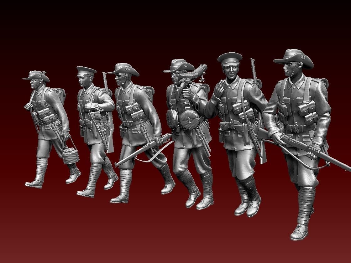 Australia soldiers ww1 3D print model_46