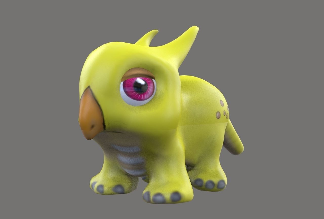 Creature Toon Low-poly 3D model_1