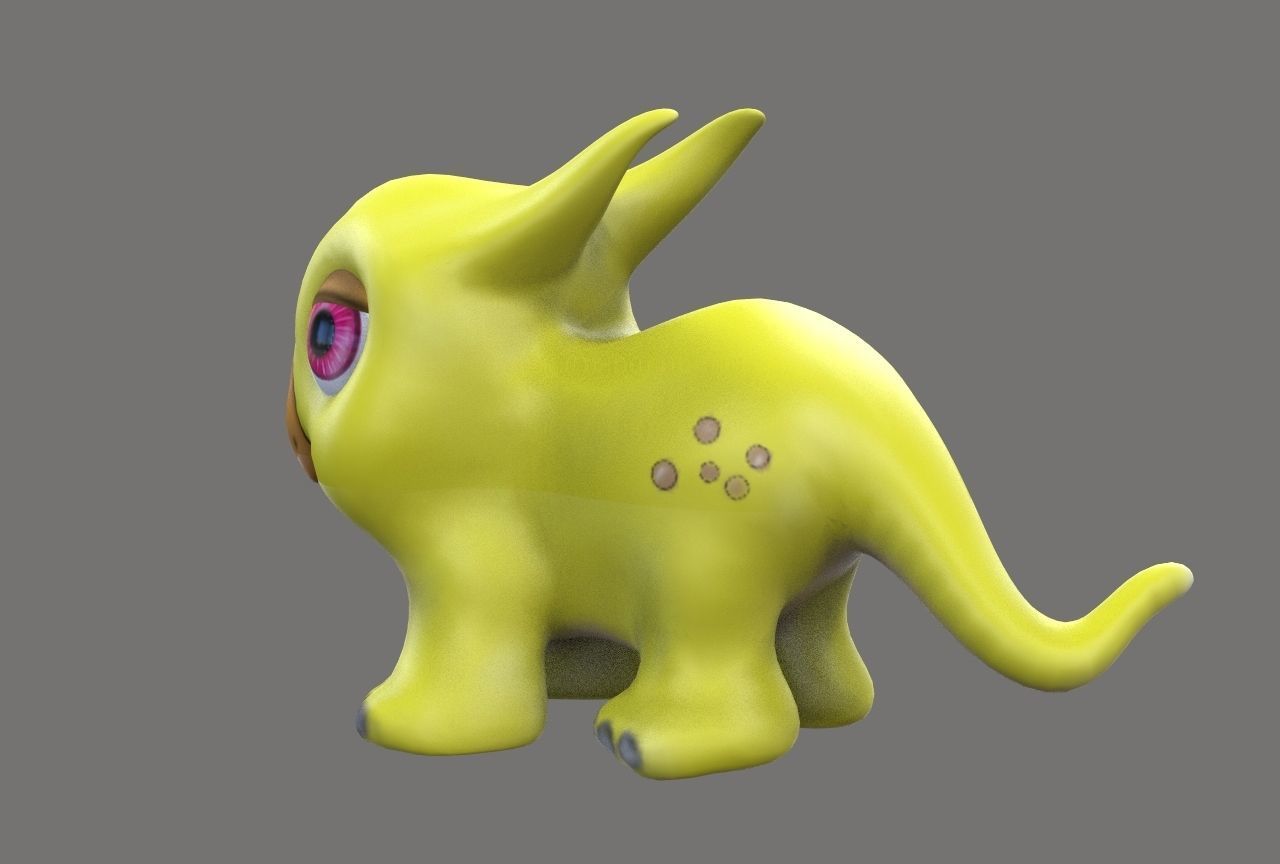 Creature Toon Low-poly 3D model_4
