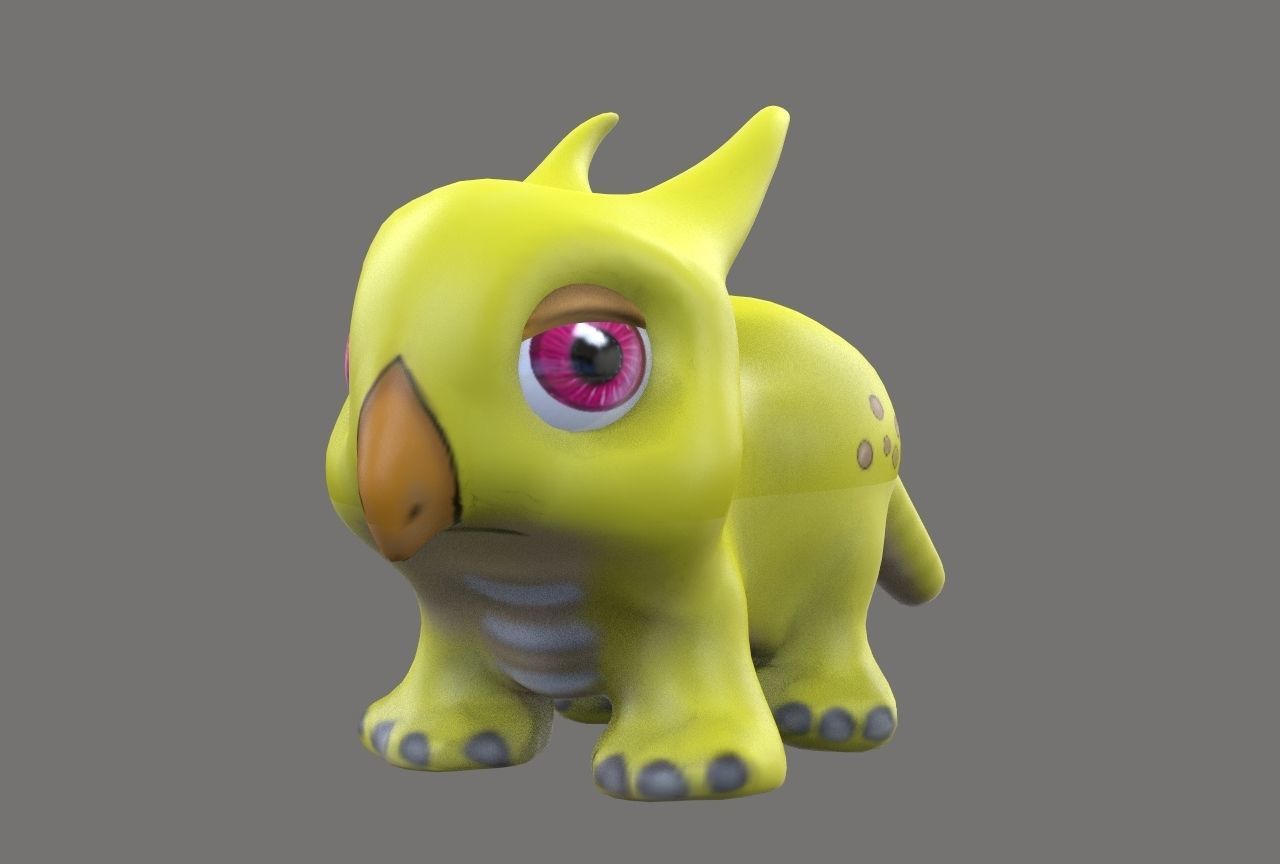 Creature Toon Low-poly 3D model_2