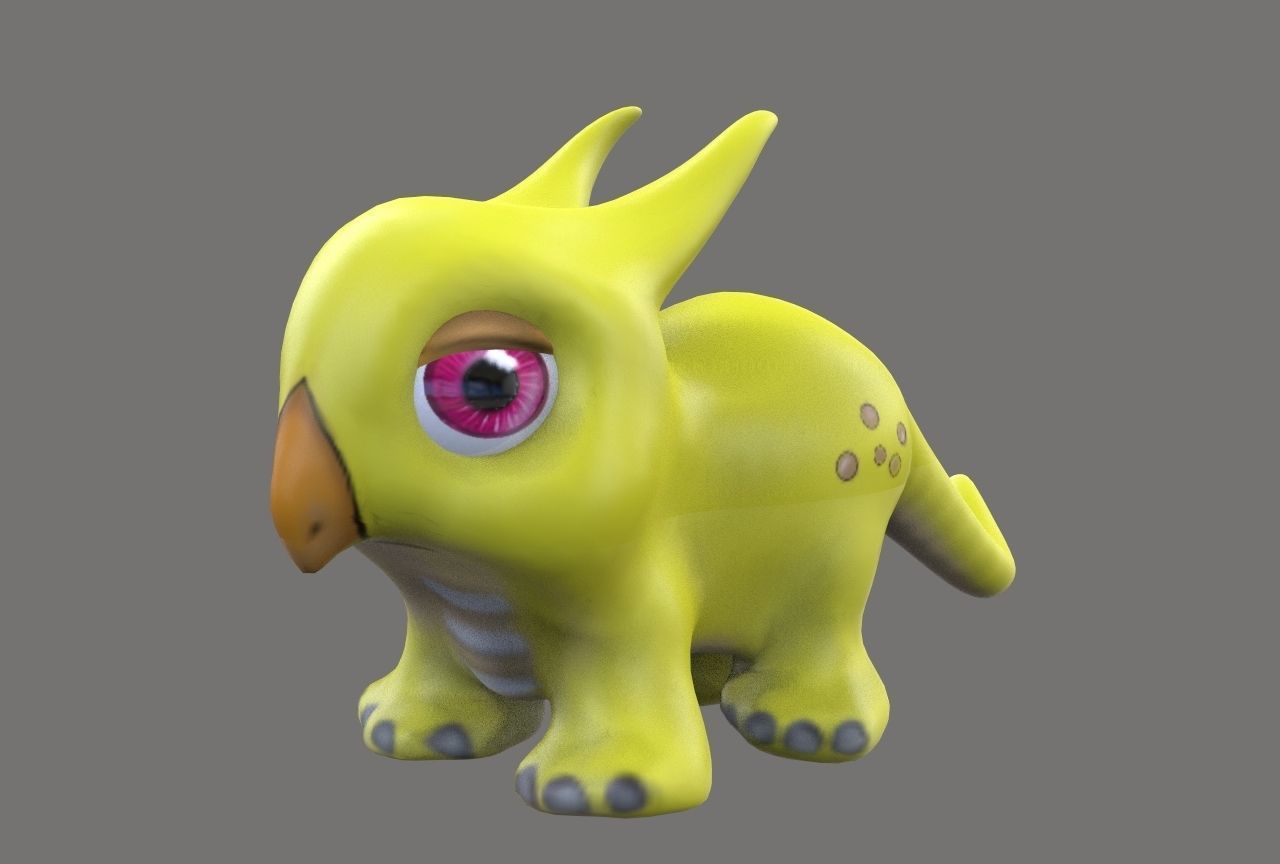 Creature Toon Low-poly 3D model_5