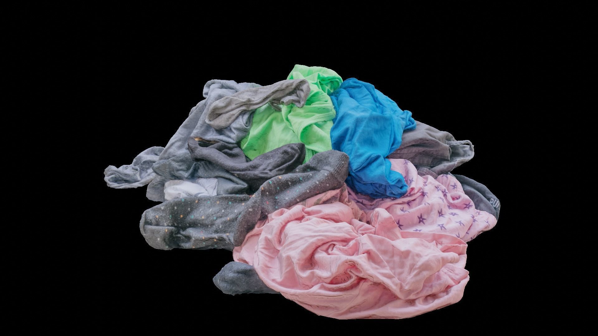 Pile of Clothes on the Ground 3D Scanned Low-poly 3D model_4