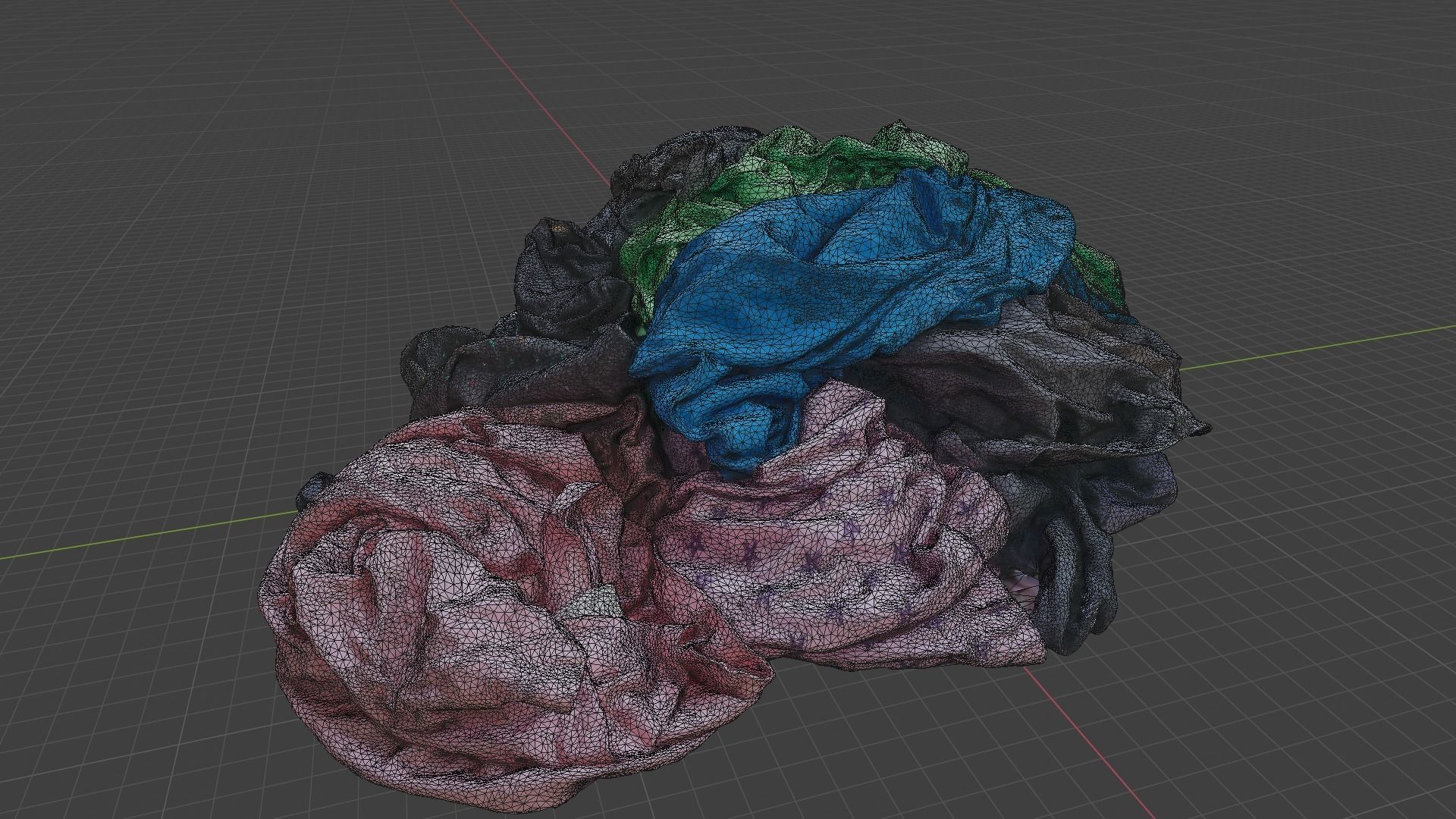 Pile of Clothes on the Ground 3D Scanned Low-poly 3D model_10