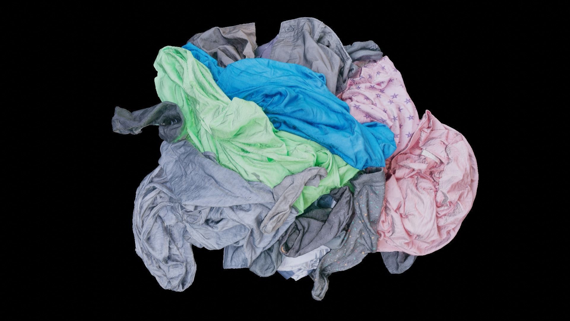 Pile of Clothes on the Ground 3D Scanned Low-poly 3D model_6