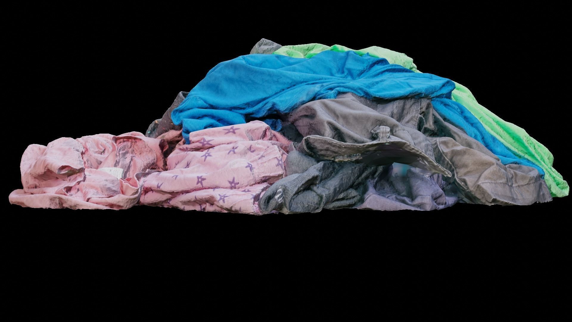 Pile of Clothes on the Ground 3D Scanned Low-poly 3D model_7