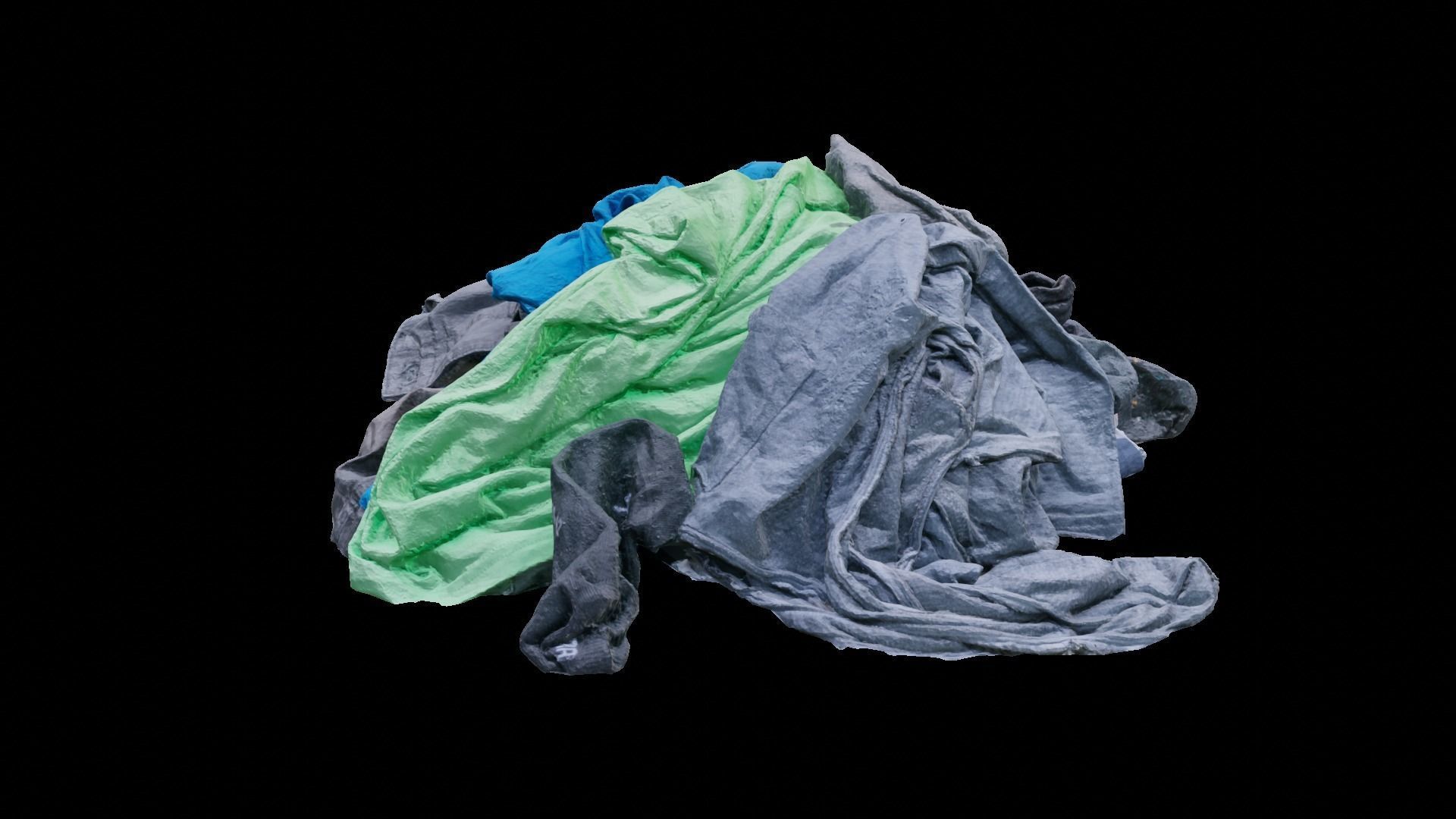 Pile of Clothes on the Ground 3D Scanned Low-poly 3D model_5