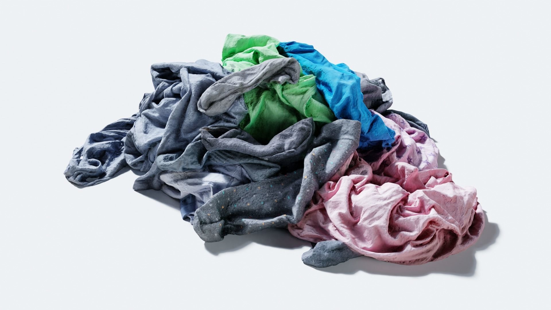Pile of Clothes on the Ground 3D Scanned Low-poly 3D model_2