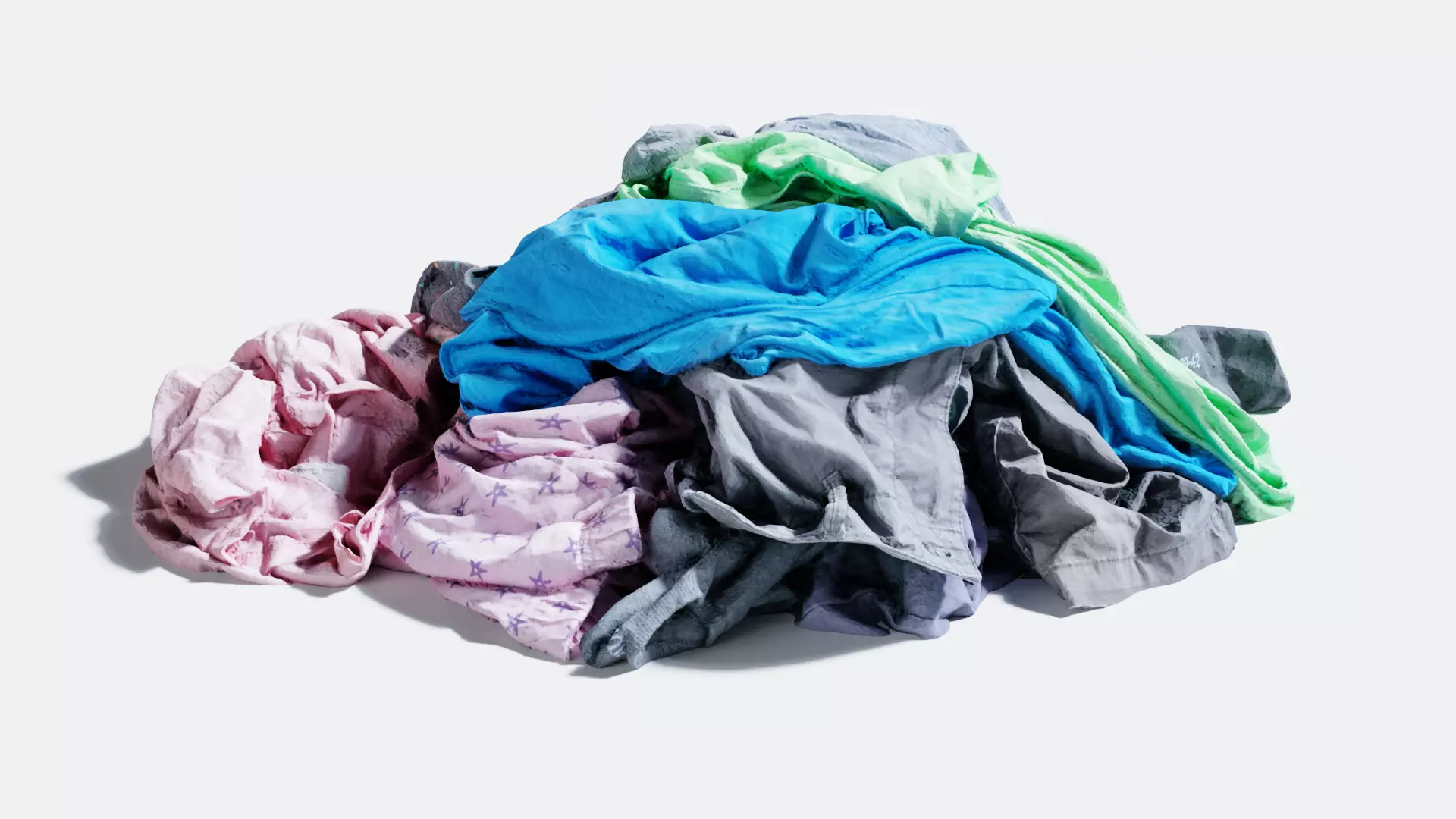 Pile of Clothes on the Ground 3D Scanned Low-poly 3D model_0
