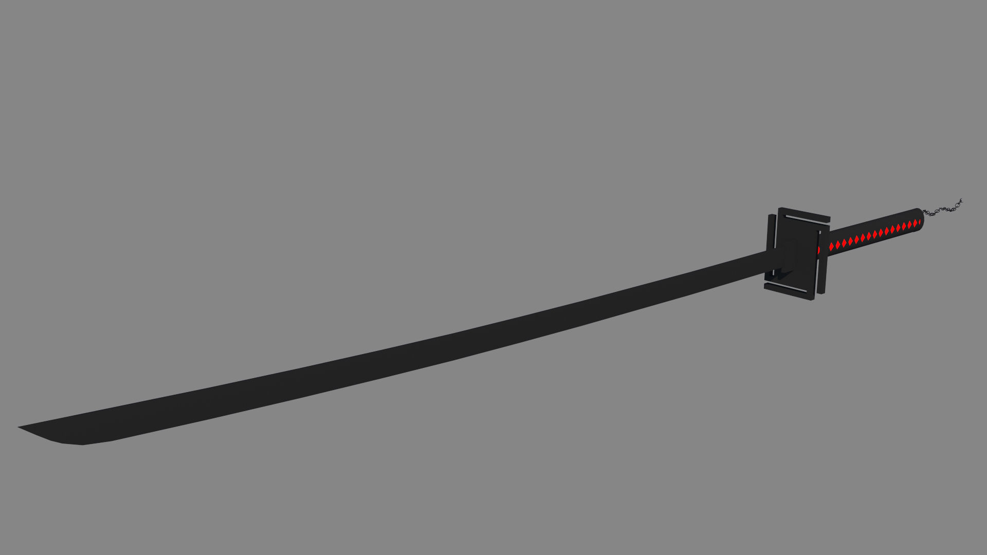 Anime Sword Tensa Zangetsu  Low-poly 3D model_4