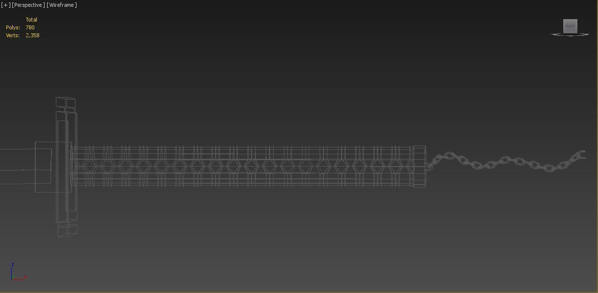 Anime Sword Tensa Zangetsu  Low-poly 3D model_8