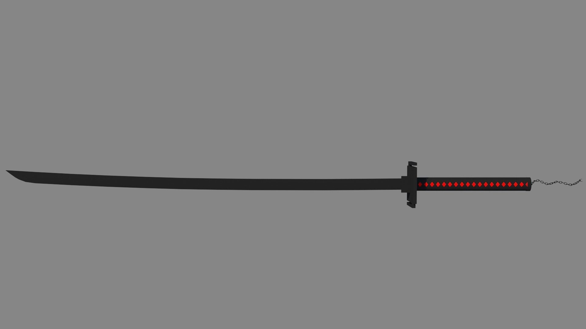 Anime Sword Tensa Zangetsu  Low-poly 3D model_1