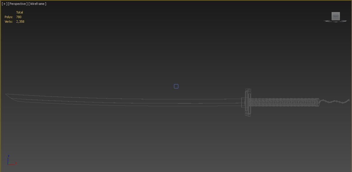 Anime Sword Tensa Zangetsu  Low-poly 3D model_6