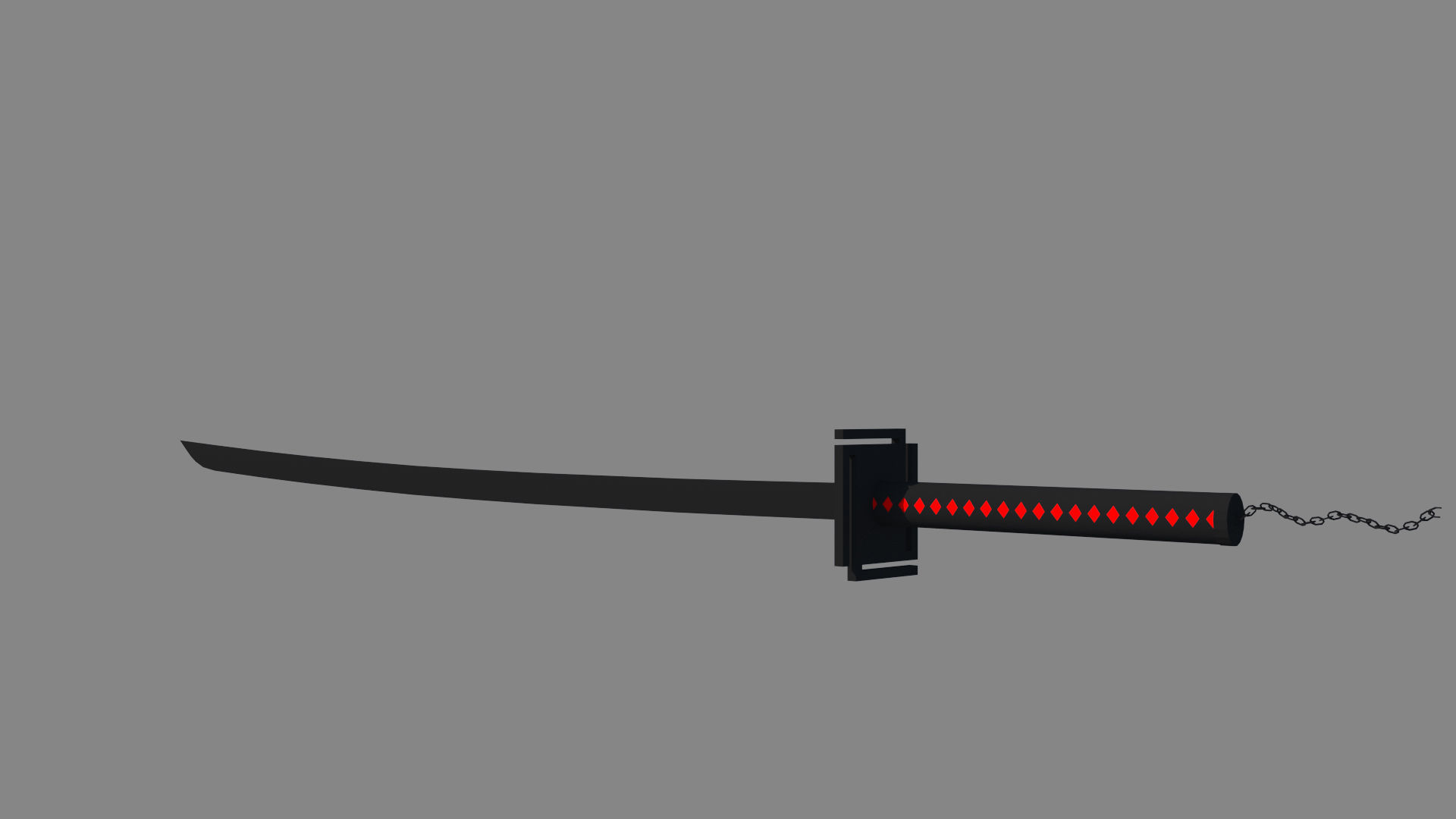 Anime Sword Tensa Zangetsu  Low-poly 3D model_2