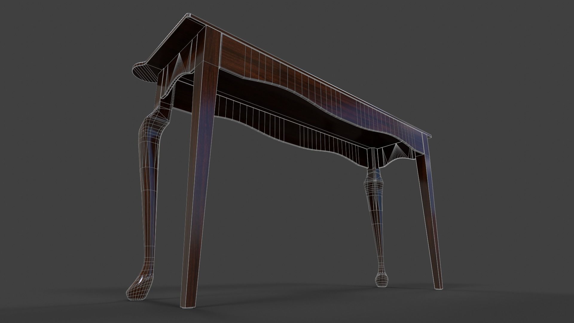 Hall Table - Low Poly Low-poly 3D model_17