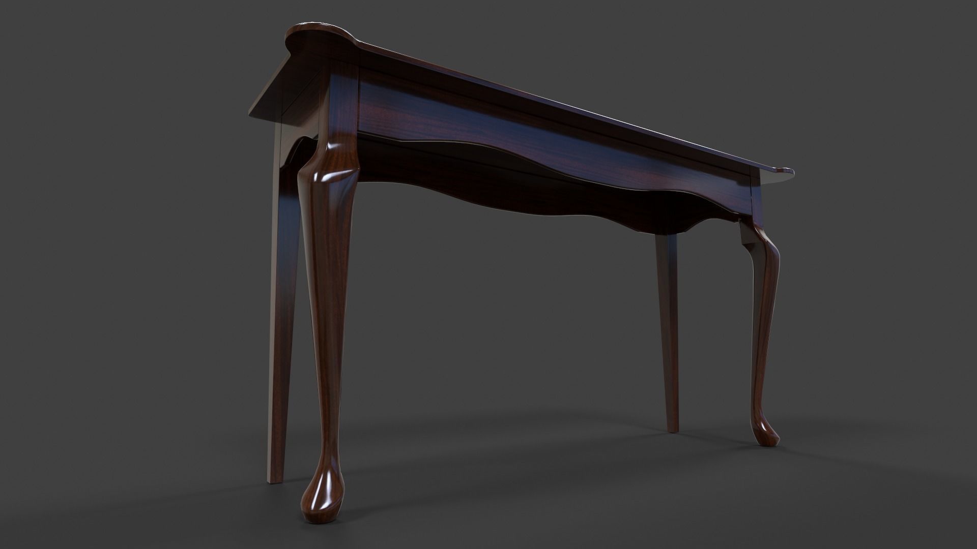 Hall Table - Low Poly Low-poly 3D model_4