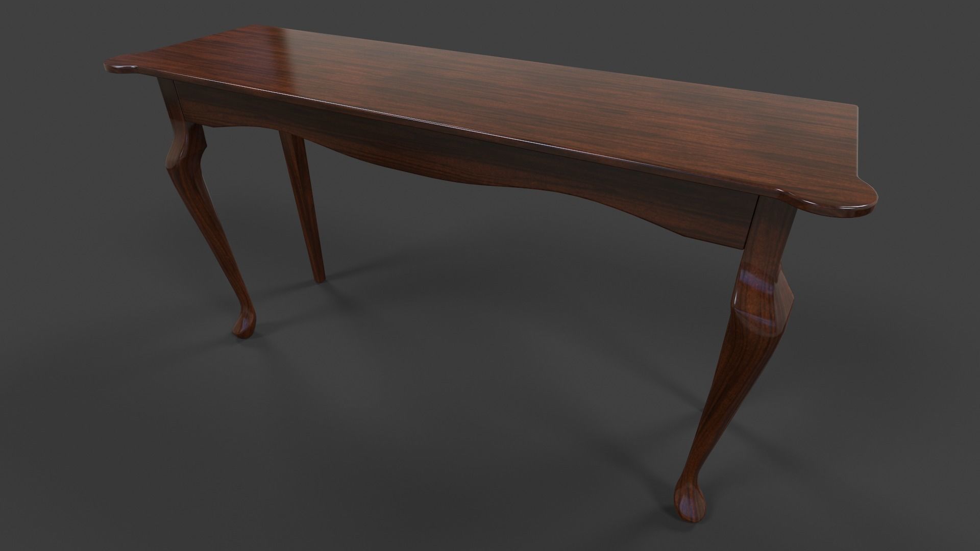 Hall Table - Low Poly Low-poly 3D model_18