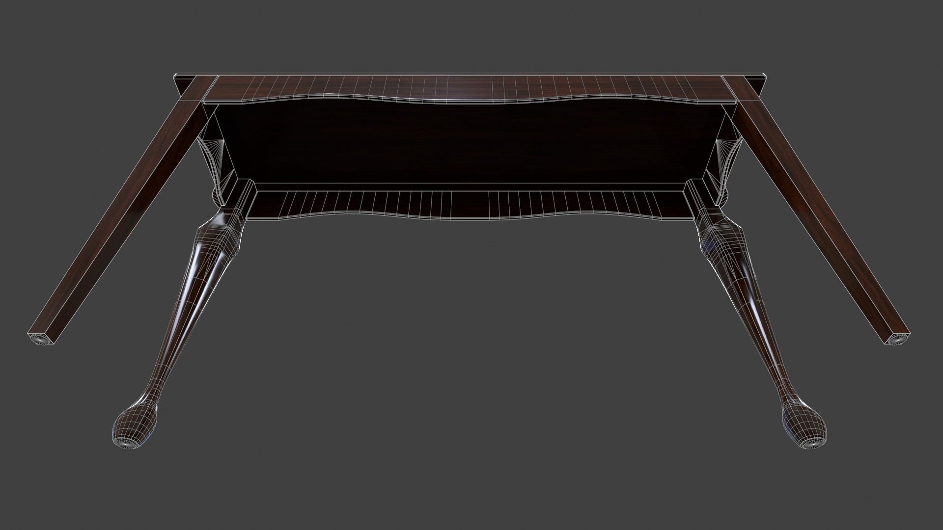 Hall Table - Low Poly Low-poly 3D model_15