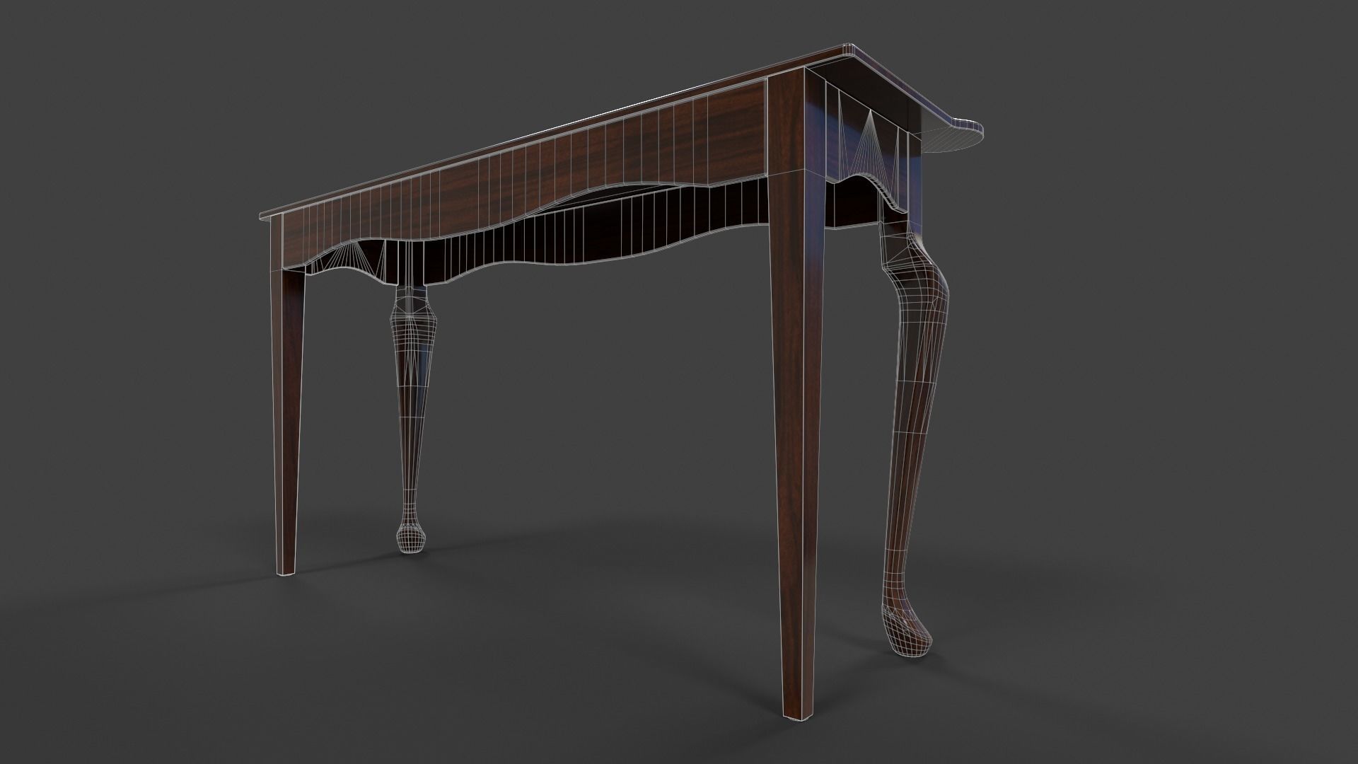 Hall Table - Low Poly Low-poly 3D model_9