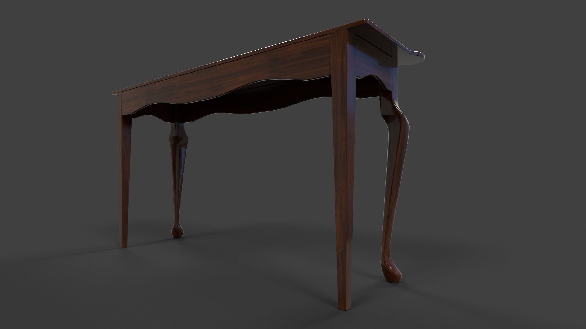 Hall Table - Low Poly Low-poly 3D model_8